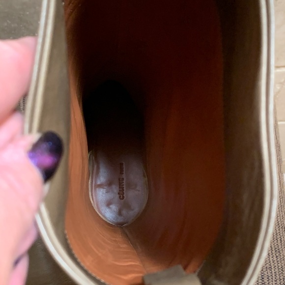 Céline taupe leather riding boots - Picture 9 of 13